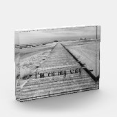 私は白黒のビーチへ行く フォトブロック (左)