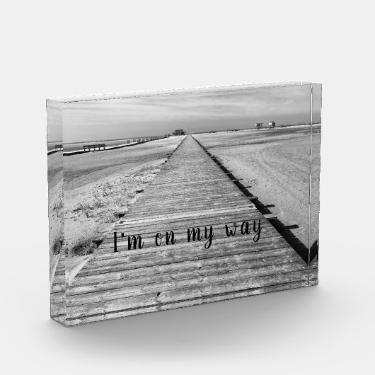 私は白黒のビーチへ行く フォトブロック (左)