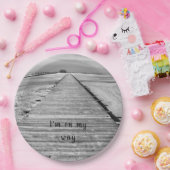 私は白黒のビーチへ行く ペーパープレート (パーティー)