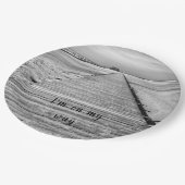 私は白黒のビーチへ行く ペーパープレート (アングル)