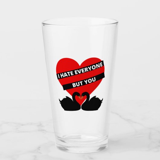 私は皆が嫌いだが君は黒い タンブラーグラス (正面)