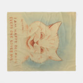 私は皆が私を愛してくれるので嬉しい（ルイ・ウィン） フリースブランケット (正面(横))