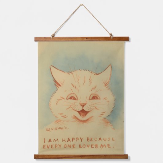 私は皆が私を愛してくれるので嬉しい(ルイ・ウィン) 吊り下げ型タペストリー (正面)