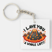 私は皆さんにかわいい火山の愛を愛する キーホルダー (正面)