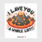 私は皆さんにかわいい火山の愛を愛する シール (シート)