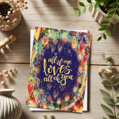 私は皆さんを愛していカラフルるモダンおもしろい カード