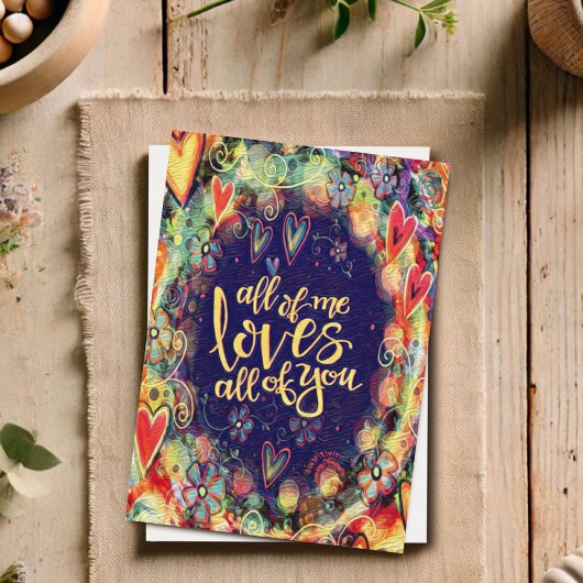 私は皆さんを愛していカラフルるモダンおもしろい カード