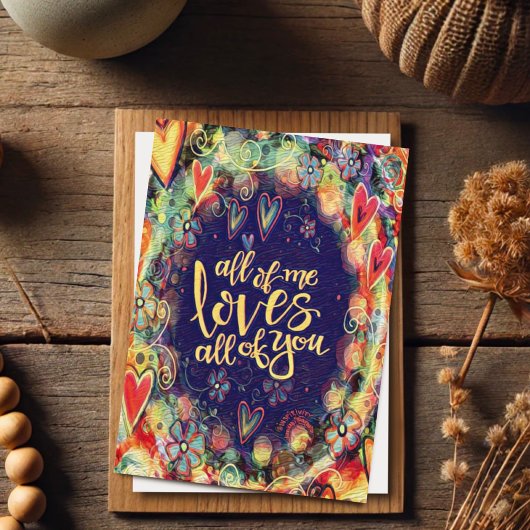 私は皆さんを愛していカラフルるモダンおもしろい カード