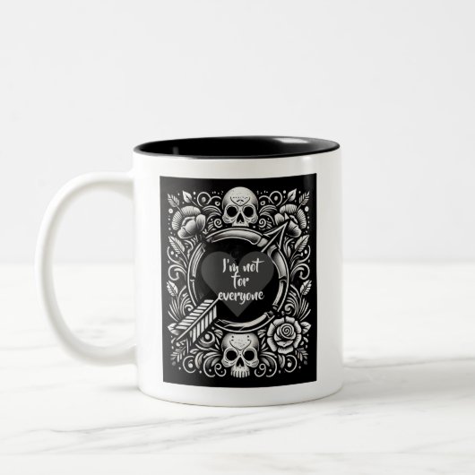 私は皆のためではないスカル ツートーンマグカップ (左)