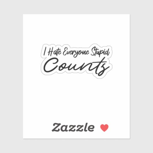 私は皆の愚かな数が嫌いだ シール (シート)