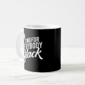 私は皆の黒人を応援している コーヒーマグカップ (正面左)