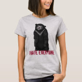 私は皆を憎む – 告白クマ Tシャツ (正面)