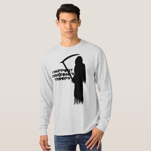 私は皆を軍隊支えます Tシャツ (正面フル)