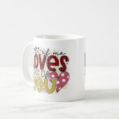 私は皆、バレンタインを愛している コーヒーマグカップ (正面左)