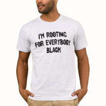 私は皆、黒いTシャツを応援しています