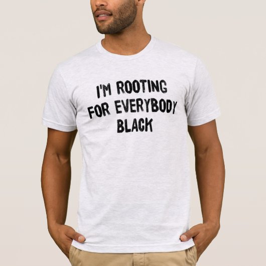 私は皆、黒いTシャツを応援しています Tシャツ (正面)