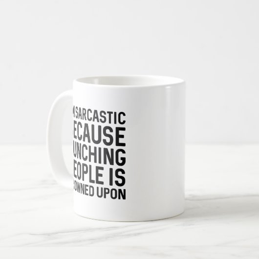 私は皮肉だ コーヒーマグカップ (正面左)