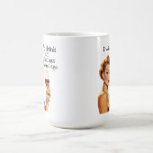 私は皮肉な主婦レトロを飲んでいた コーヒーマグカップ (中央)