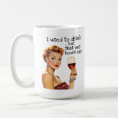 私は皮肉な主婦レトロを飲んでいた コーヒーマグカップ (左)