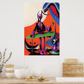 私は皮肉な男ケン・ゲージ・シュルリアリズム ポスター (キッチン)