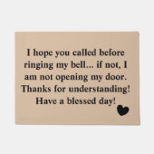 私は皮肉な笑わされるの前に呼んだことを望みます ドアマット (正面)