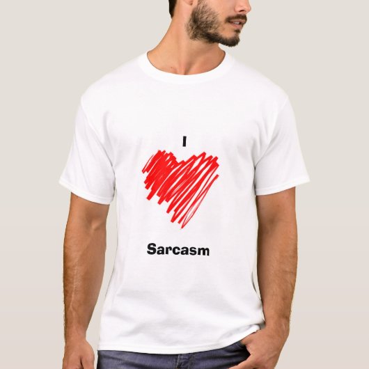 私は皮肉を愛します Tシャツ (正面)