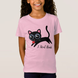 私は盗むハートかわいい子猫 Tシャツ