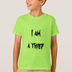 私は盗人です Tシャツ