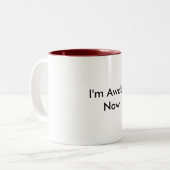 私は目がさめているマグです ツートーンマグカップ (正面左)