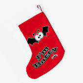 私は目が細熱狂するい スモールクリスマスストッキング (裏面 (吊り時))