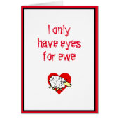 私は目しか持っていない。羊のユーモア。 (正面)