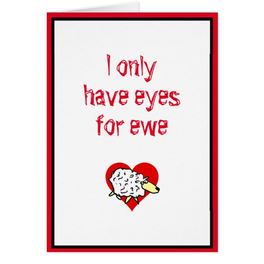 私は目しか持っていない。羊のユーモア。 (正面)