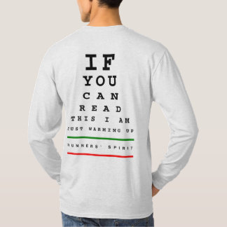 私は目のチャートを暖めている – LS Sport-Tek ランニングs Tシャツ
