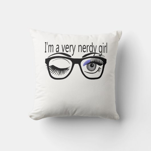 私は目の影を追う非常に神経質な女の子だ クッション (正面)