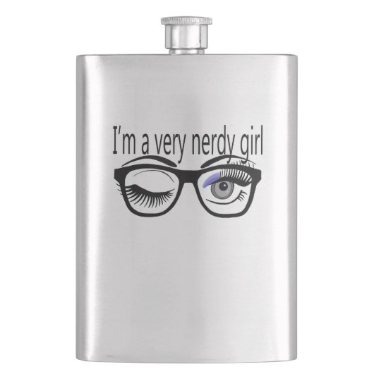 私は目の影を追う非常に神経質な女の子だ フラスク (正面)