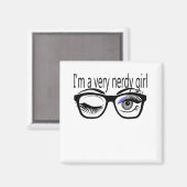 私は目の影を追う非常に神経質な女の子だ マグネット (正面/裏面)