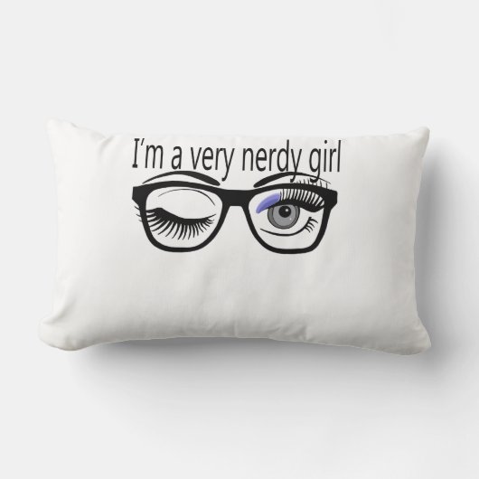 私は目の影を追う非常に神経質な女の子だ ランバークッション (正面)