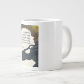 私は目を上げる-マグ語(ヘブライ語) ジャンボコーヒーマグカップ (正面右)