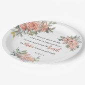 "私は目を上げる"聖書の節 ペーパープレート (アングル)