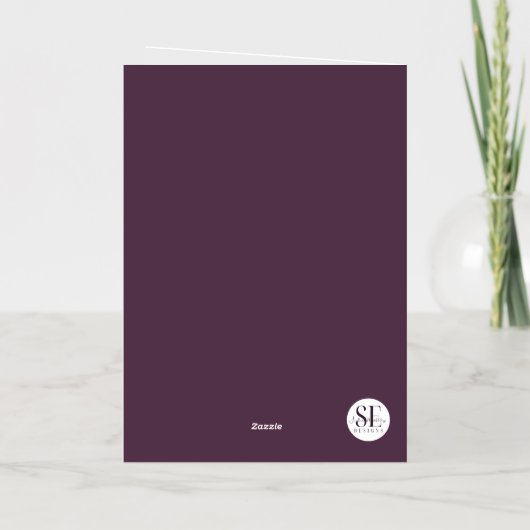 私は目を大き転がくタイポグラフィした 箔シーズンカード (裏面)