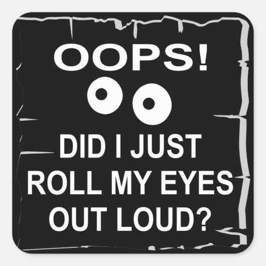 私は目を大き転がく見ただけで©ホワイトタイガー スクエアシール (正面)