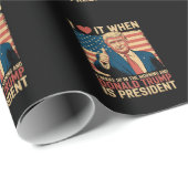 私は目を覚ますとトランプが大統領である時それが大好き ラッピングペーパー (ロールコーナー)