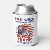 私は目を覚ますとトランプが大統領である時それが大好き 缶クーラー (缶正面)