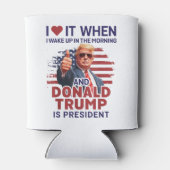 私は目を覚ますとトランプが大統領である時それが大好き 缶クーラー (裏面)