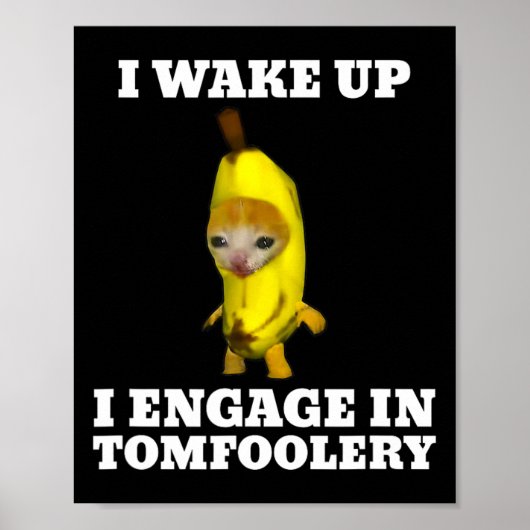 私は目を覚ますと猫ミーム ポスター (正面)