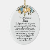 私は目を閉じた娘オーナメント、感傷的 セラミックオーナメント (右)