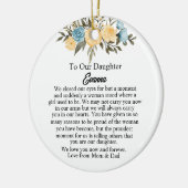 私は目を閉じた娘オーナメント、感傷的 セラミックオーナメント (左)