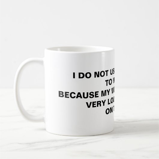 私は目覚まし時計を使わないので!! コーヒーマグカップ (左)