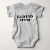 私は目覚めましたとどまります(BLM) ベビーボディスーツ (裏面)