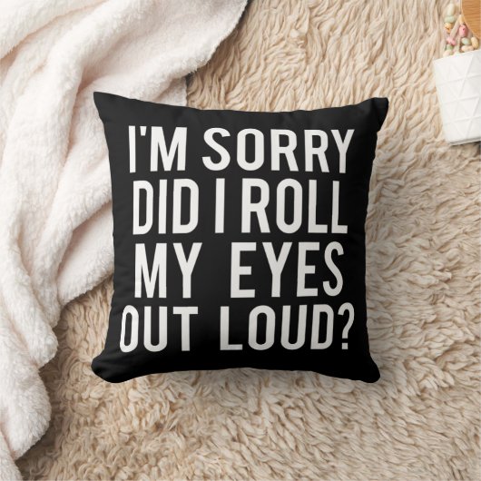 私は目転がを大きく出した クッション (ブランケット)